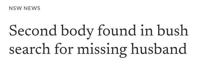 突发！澳洲中国女移民被抛尸案最新！丈夫失踪1个月后尸体在同一地区被发现(图1)