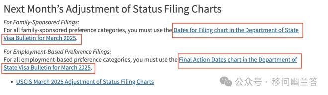美国移民2025年3月排期公告：EB5新政继续无排期EB23小幅前进(图5)