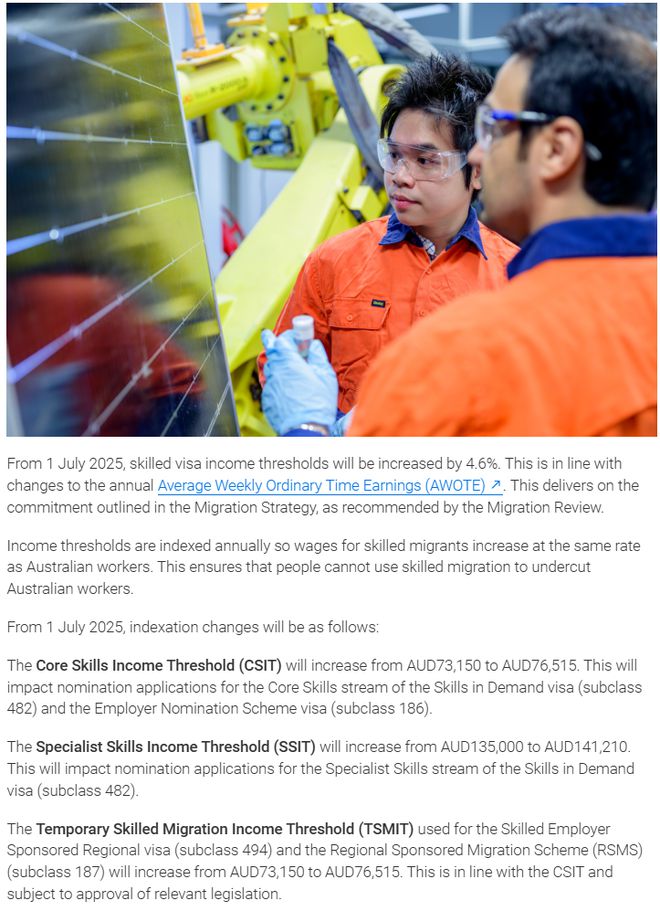 官宣！2025年7月1日起！技术移民收入门槛上调46%！7万6年薪变最低要求！(图6)