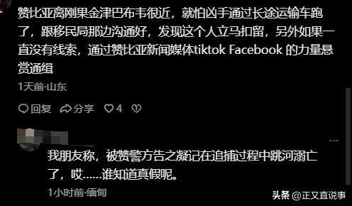 57岁中国女农场主赞比亚遇难黑人雇工成嫌疑人追捕时跳河逃生(图25)